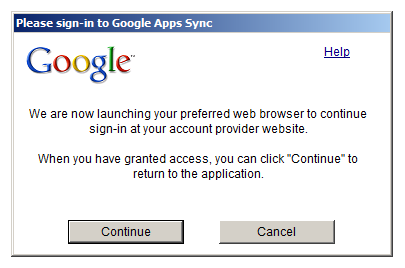 Picture with Sign in to Google App Sync