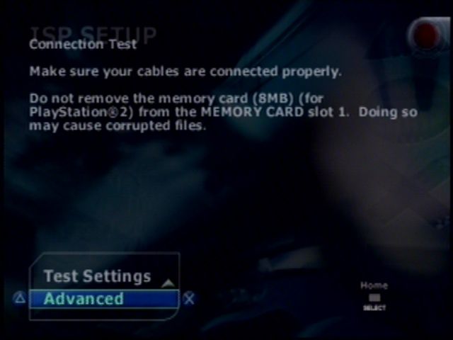 Image showing a screenshot for ps21 connection test screen