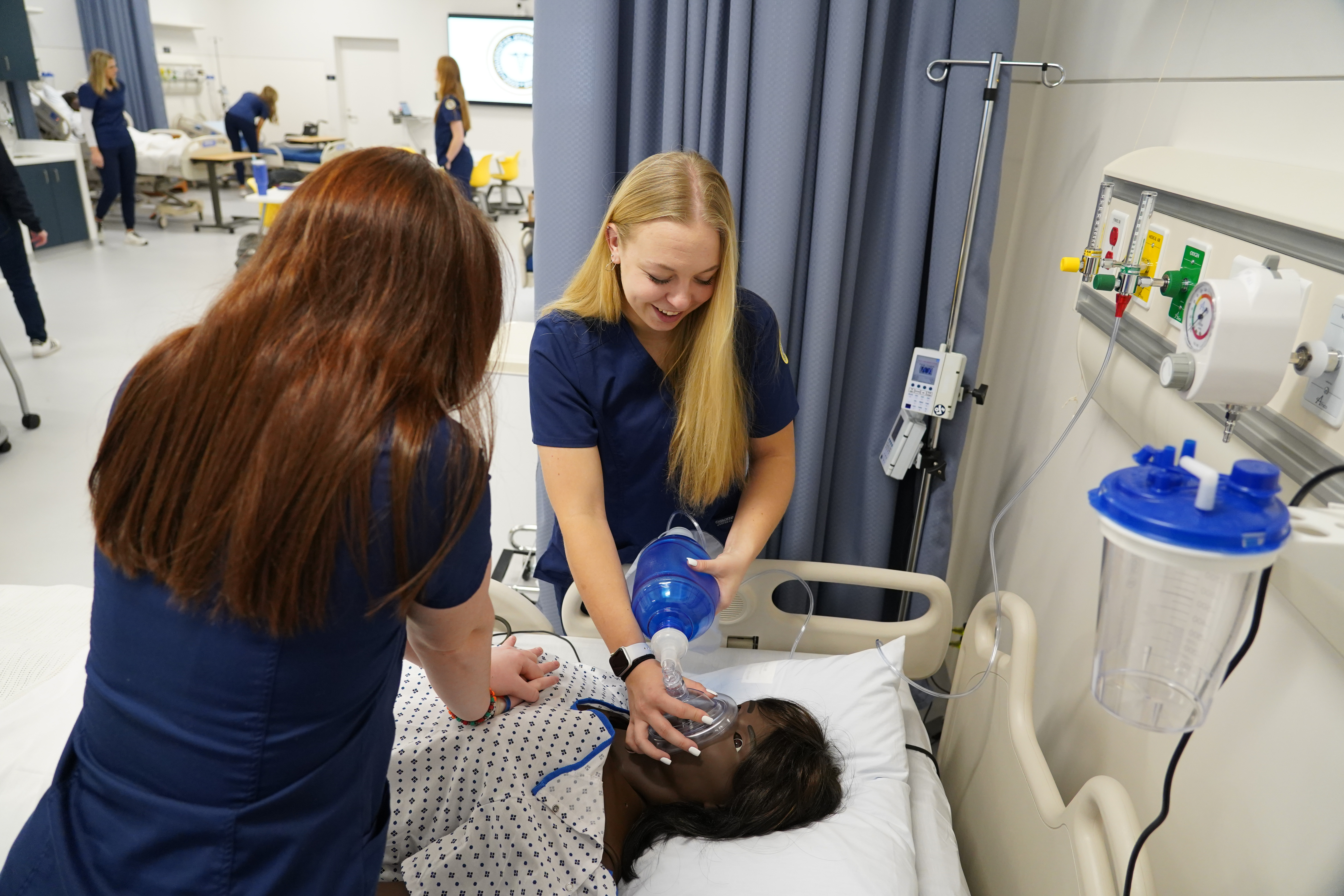 Two Nursing Students respirator