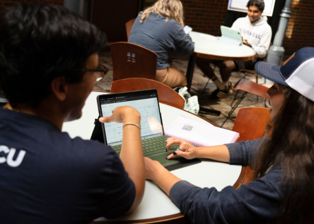 students studying in o'malley center