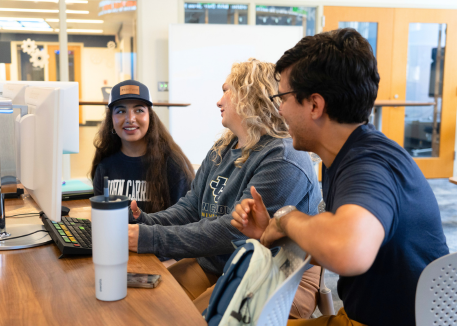 students in business classroom