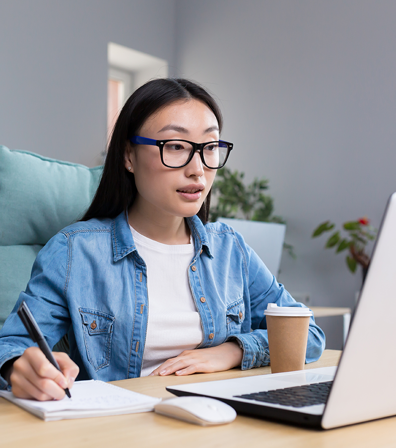 Picture of student at computer