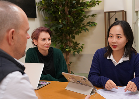 Picture of Counseling graduate students with Professor Burton