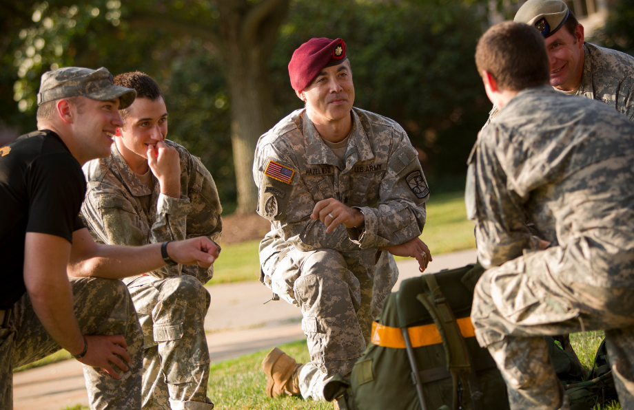 rotc cadets on the quad