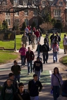 students leaving university