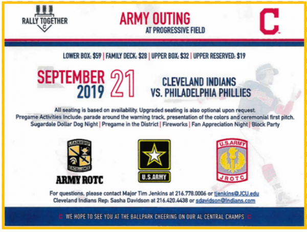 Army Outing at Progressive Field - Indians vs. Phillies
