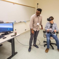 students playing with vr