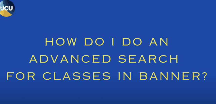 how to do an advance search for classes in banner