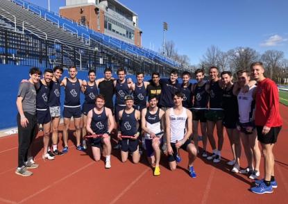 JCU Cross Country athletes pose together after completing their last run of 2020.
