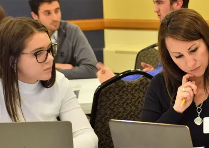 Students at the table