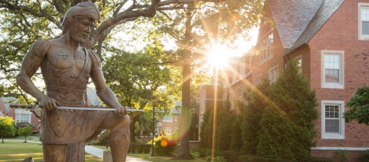 statue on campus